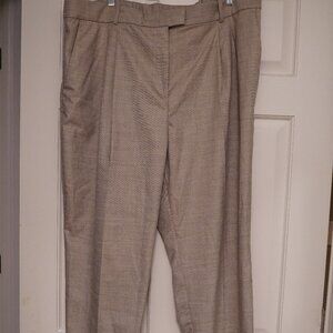 H&M Classic Beige Patterned Women's Trousers in Size 20
